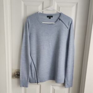 J.CREW Merino Wool Asymmetrical Crewneck Sweater